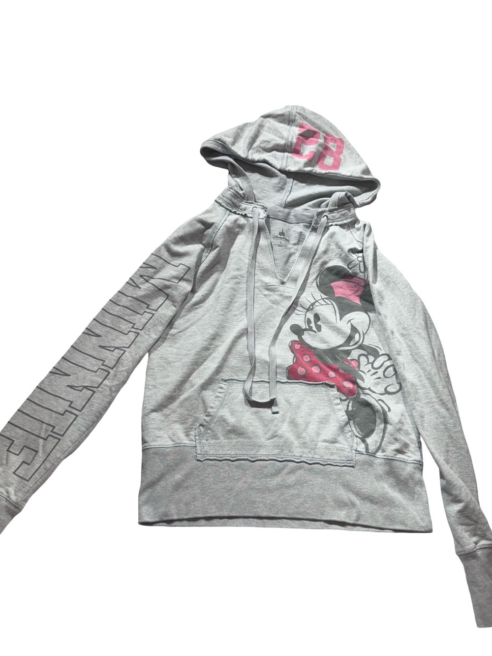 Disney Gray Pullover Hoodie with Black Disney Parks Logo